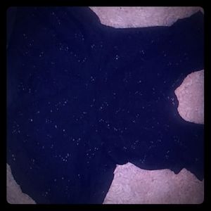 Black laced short sleeves shirt